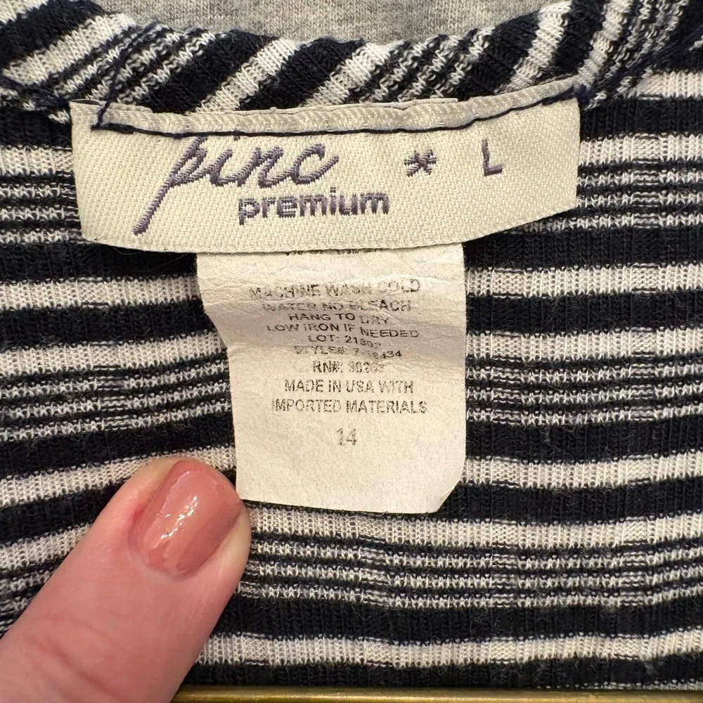 Pinc Premium Blue and White Striped Dress - Picture 2 of 2